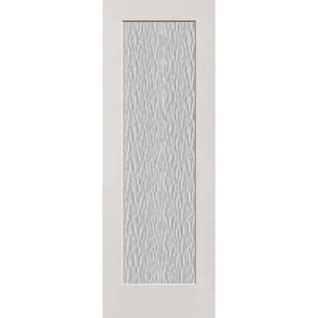 Vapor flush glazed fiberglass entry door, full lite, 34" x 96", white satin smooth finish