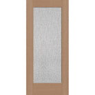 Rain flush glazed hurricane-rated fiberglass entry door, full lite, 36" x 80", tan woodgrain finish