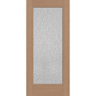 Rain flush glazed fiberglass entry door, full lite, 36" x 80", tan woodgrain finish