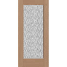 Vapor flush glazed fiberglass entry door, full lite, 36" x 80", tan woodgrain finish