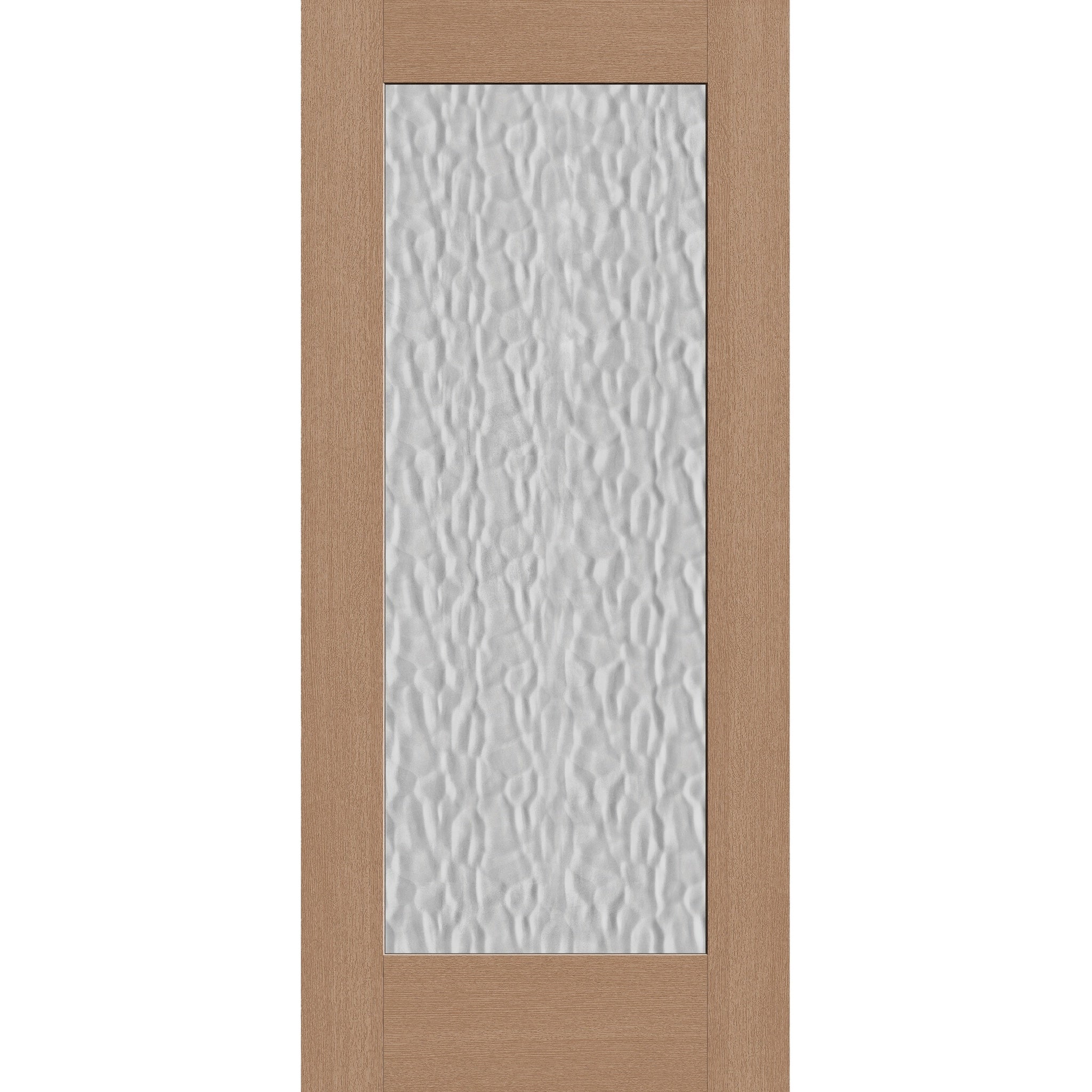 Vapor flush glazed fiberglass entry door, full lite, 36" x 80", tan woodgrain finish