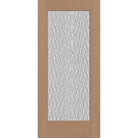 Vapor flush glazed fiberglass entry door, full lite, 36" x 80", tan woodgrain finish