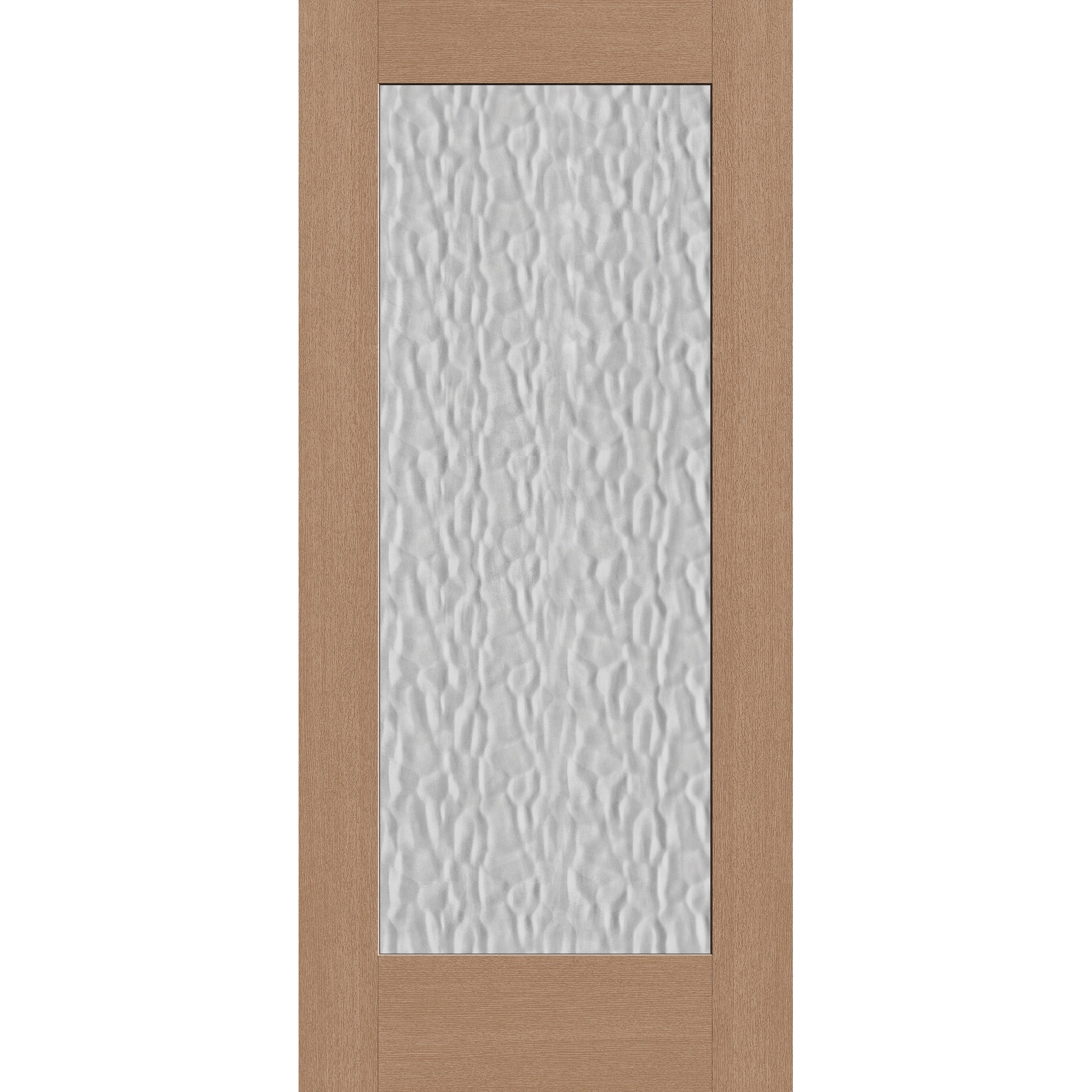 Vapor flush glazed fiberglass entry door, full lite, 36" x 80", tan woodgrain finish