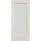 Frost flush glazed hurricane-rated fiberglass entry door, full lite, 36" x 80", white satin smooth finish