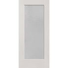 Micro-Granite flush glazed hurricane-rated fiberglass entry door, full lite, 36" x 80", white satin smooth finish