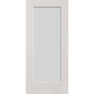 Frost flush glazed fiberglass entry door, full lite, 36" x 80", white satin smooth finish