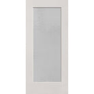 Micro-Granite flush glazed fiberglass entry door, full lite, 36" x 80", white satin smooth finish