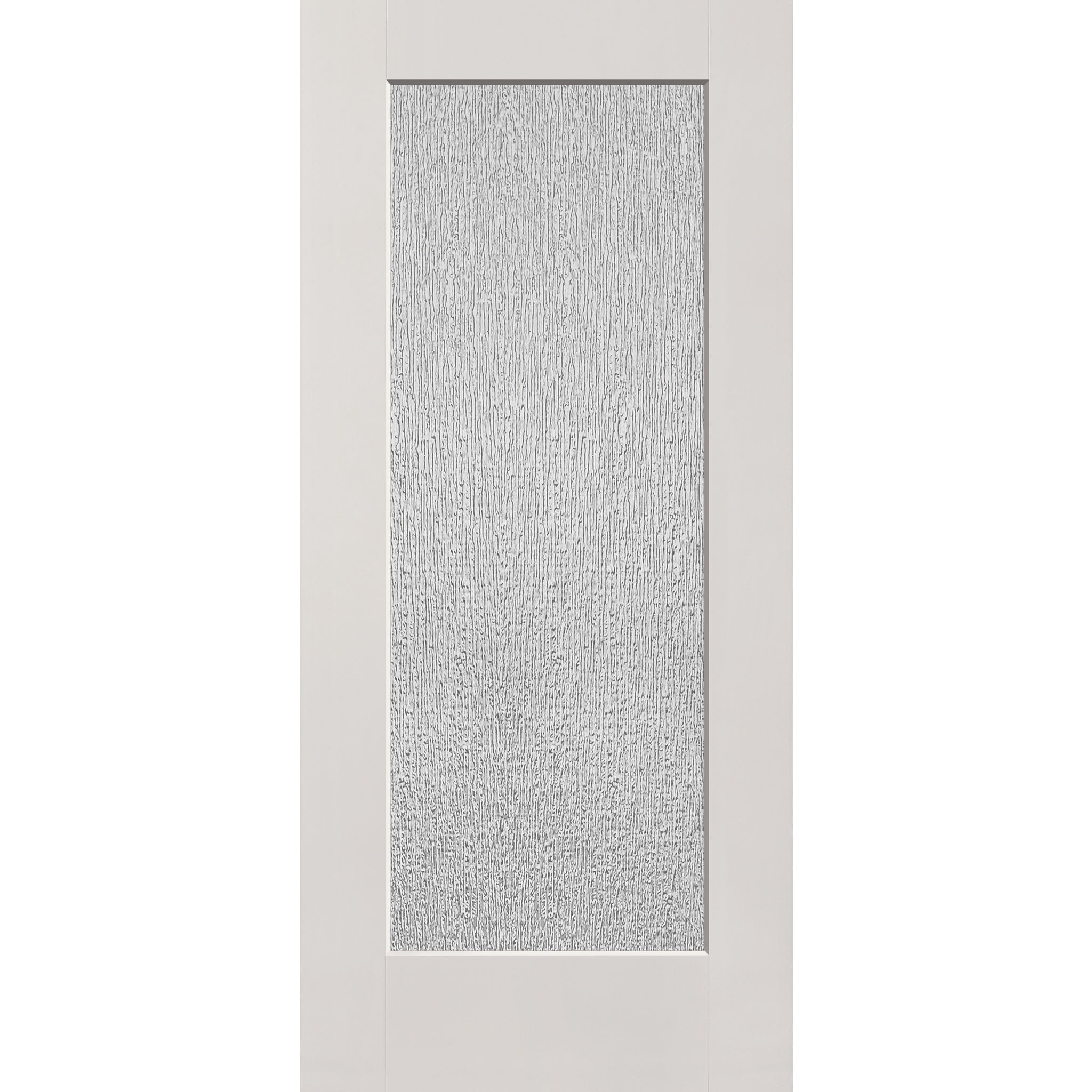 Rain flush glazed fiberglass entry door, full lite, 36" x 80", white satin smooth finish