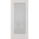Rain flush glazed fiberglass entry door, full lite, 36" x 80", white satin smooth finish