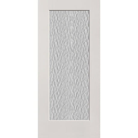 Vapor flush glazed fiberglass entry door, full lite, 36" x 80", white satin smooth finish