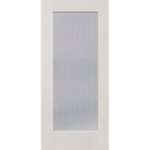 Wide Reed flush glazed fiberglass entry door, full lite, 36" x 80", white satin smooth finish