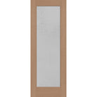 Micro-Granite flush glazed hurricane-rated fiberglass entry door, full lite, 36" x 96", tan woodgrain finish