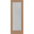 Micro-Granite flush glazed hurricane-rated fiberglass entry door, full lite, 36" x 96", tan woodgrain finish