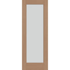 Frost flush glazed fiberglass entry door, full lite, 36" x 96", tan woodgrain finish