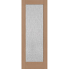 Rain flush glazed fiberglass entry door, full lite, 36" x 96", tan woodgrain finish