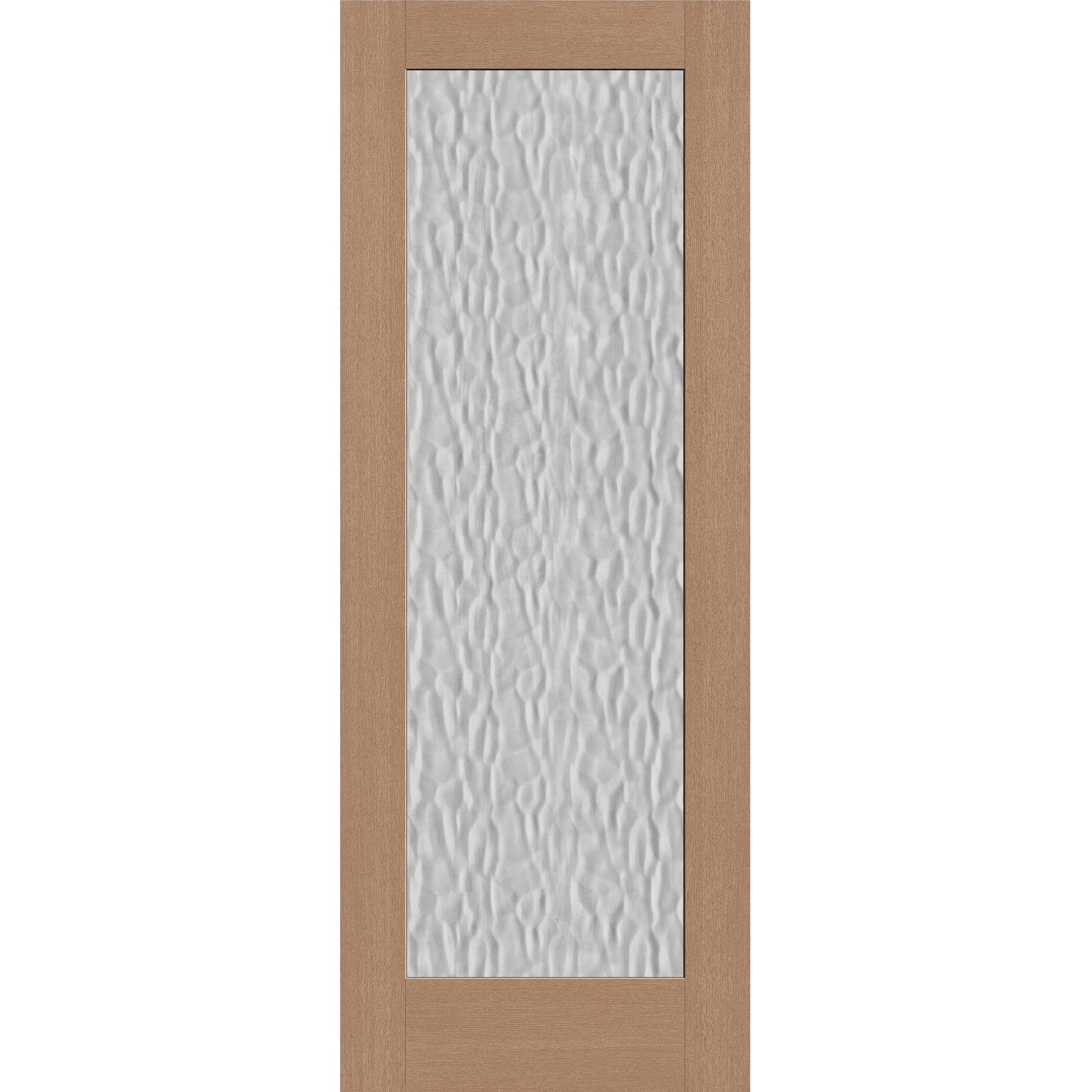 Vapor flush glazed fiberglass entry door, full lite, 36" x 96", tan woodgrain finish