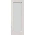 Frost flush glazed hurricane-rated fiberglass entry door, full lite, 36" x 96", white satin smooth finish