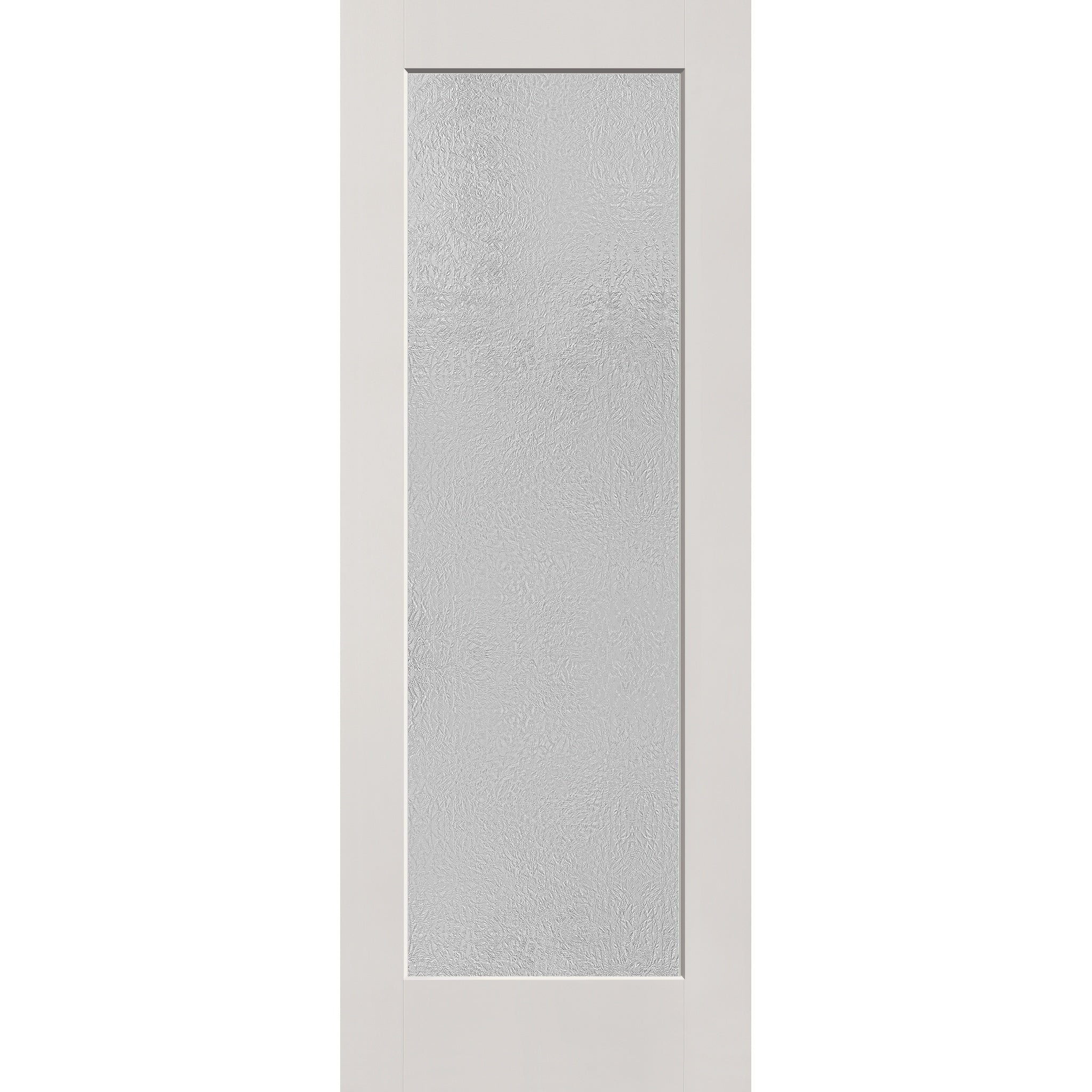 Micro-Granite flush glazed hurricane-rated fiberglass entry door, full lite, 36" x 96", white satin smooth finish