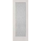 Rain flush glazed hurricane-rated fiberglass entry door, full lite, 36" x 96", white satin smooth finish