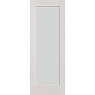 Frost flush glazed fiberglass entry door, full lite, 36" x 96", white satin smooth finish