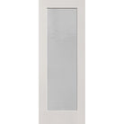 Micro-Granite flush glazed fiberglass entry door, full lite, 36" x 96", white satin smooth finish