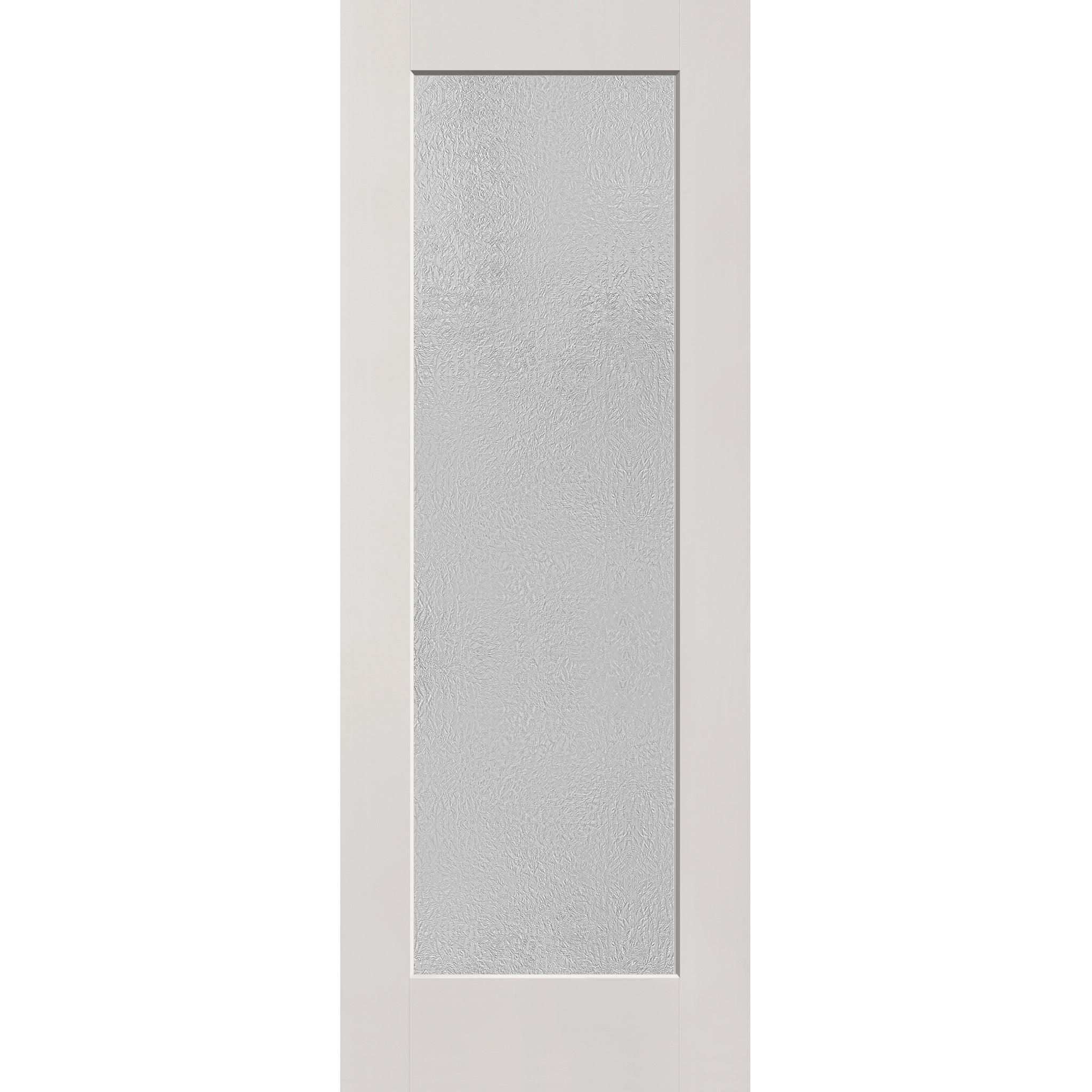 Micro-Granite flush glazed fiberglass entry door, full lite, 36" x 96", white satin smooth finish