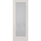 Rain flush glazed fiberglass entry door, full lite, 36" x 96", white satin smooth finish