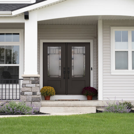 Berkley Flush Glazed Fiberglass Entry Door - 3/4 Lite Shaker (32" x 80")