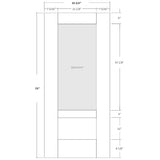 Berkley Flush Glazed Fiberglass Entry Door - 3/4 Lite Shaker (36" x 80")