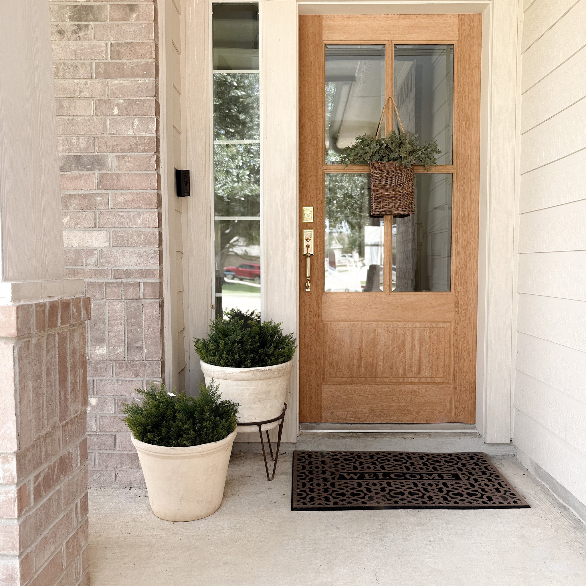 36" Mahogany Entry Door Slab (3/4 Glass 4 Lite)