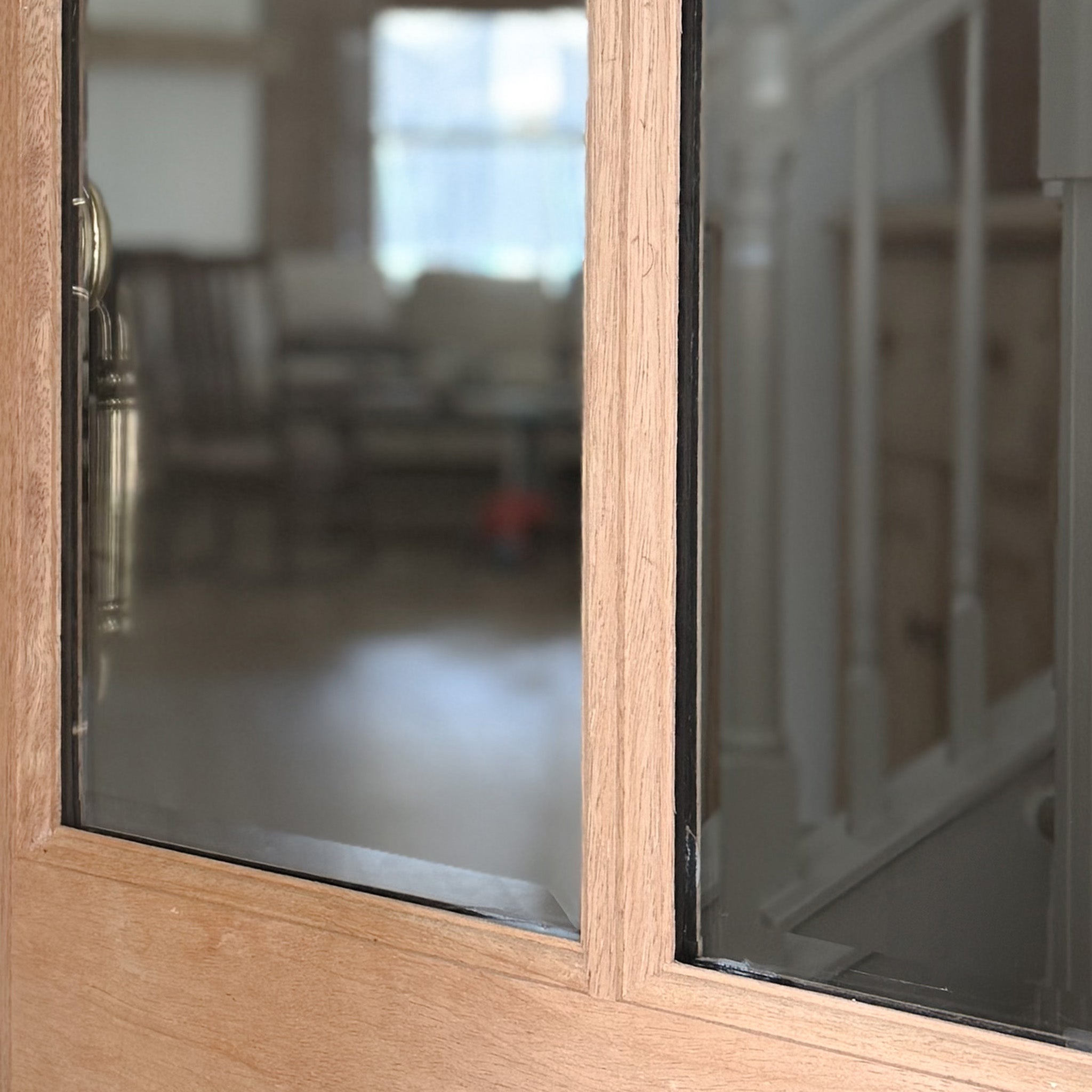 36" Mahogany Entry Door Slab (3/4 Glass 6 Lite)