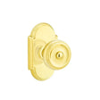 Waverly Knob Interior Lockset with #8 Rosette by Emtek, Unlacquered Brass