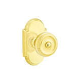 Waverly Knob Interior Lockset with #8 Rosette by Emtek, Unlacquered Brass