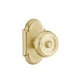 Waverly Knob Interior Lockset with #8 Rosette by Emtek, Satin Brass