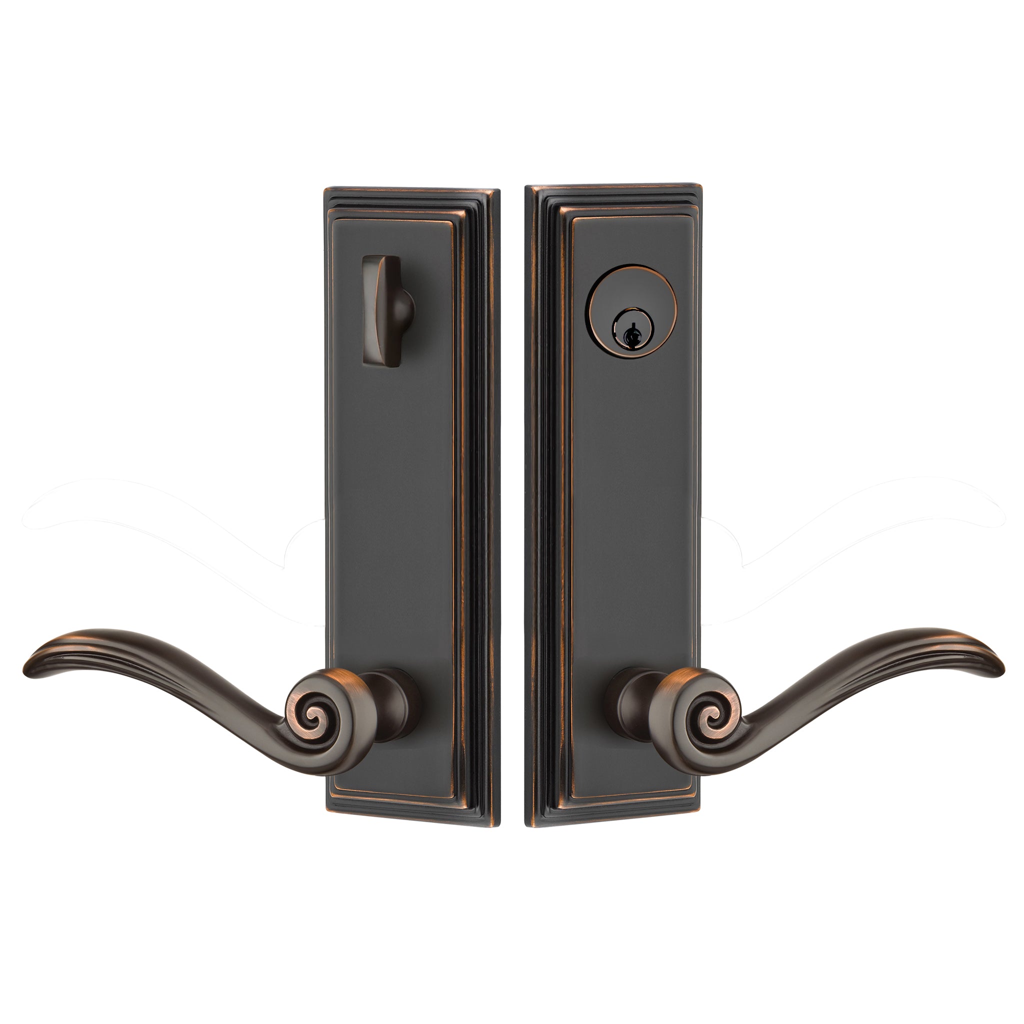 Wilshire Sideplate Entry Lockset by Emtek – Pease Doors: The Door