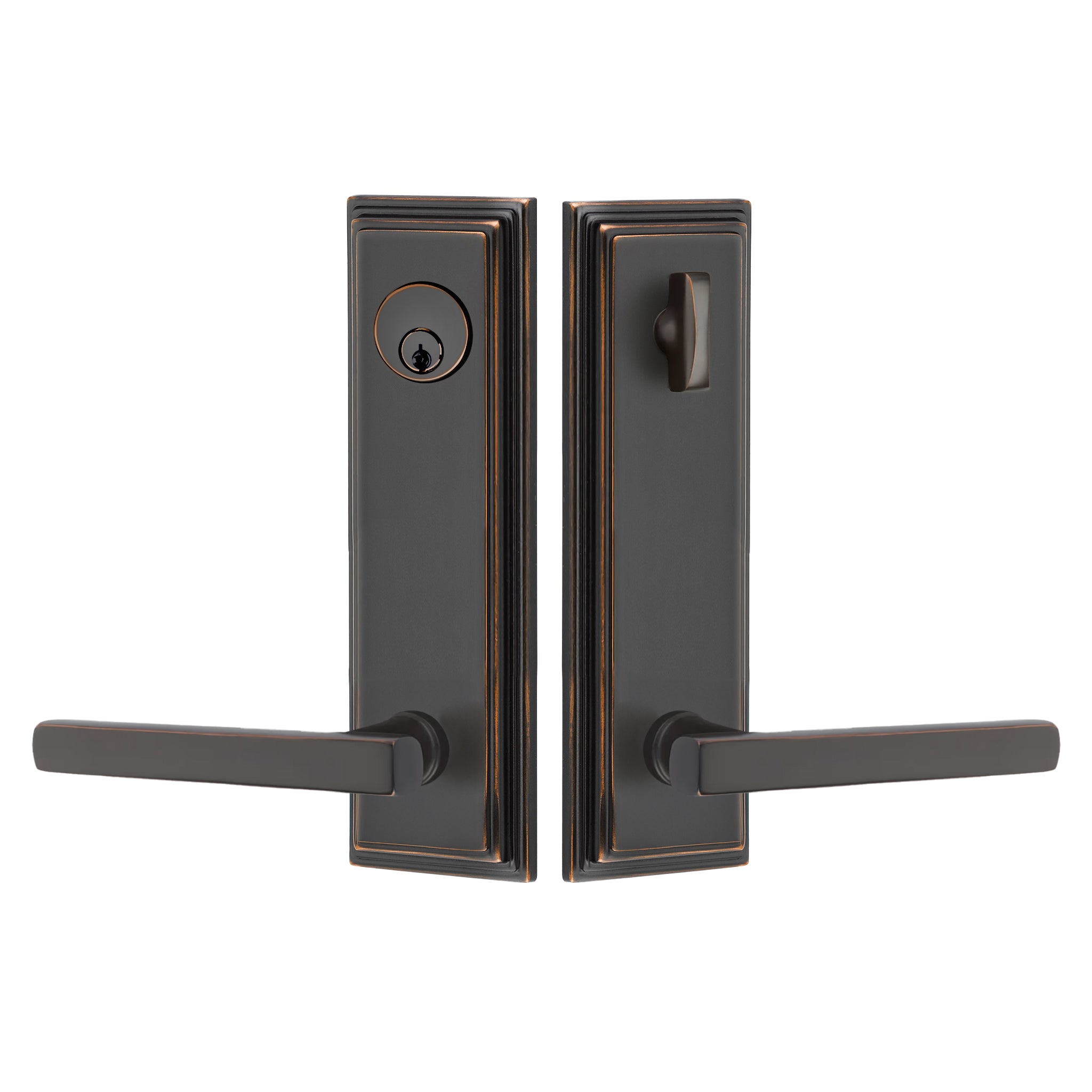 Wilshire Sideplate Entry Lockset by Emtek – Pease Doors: The Door