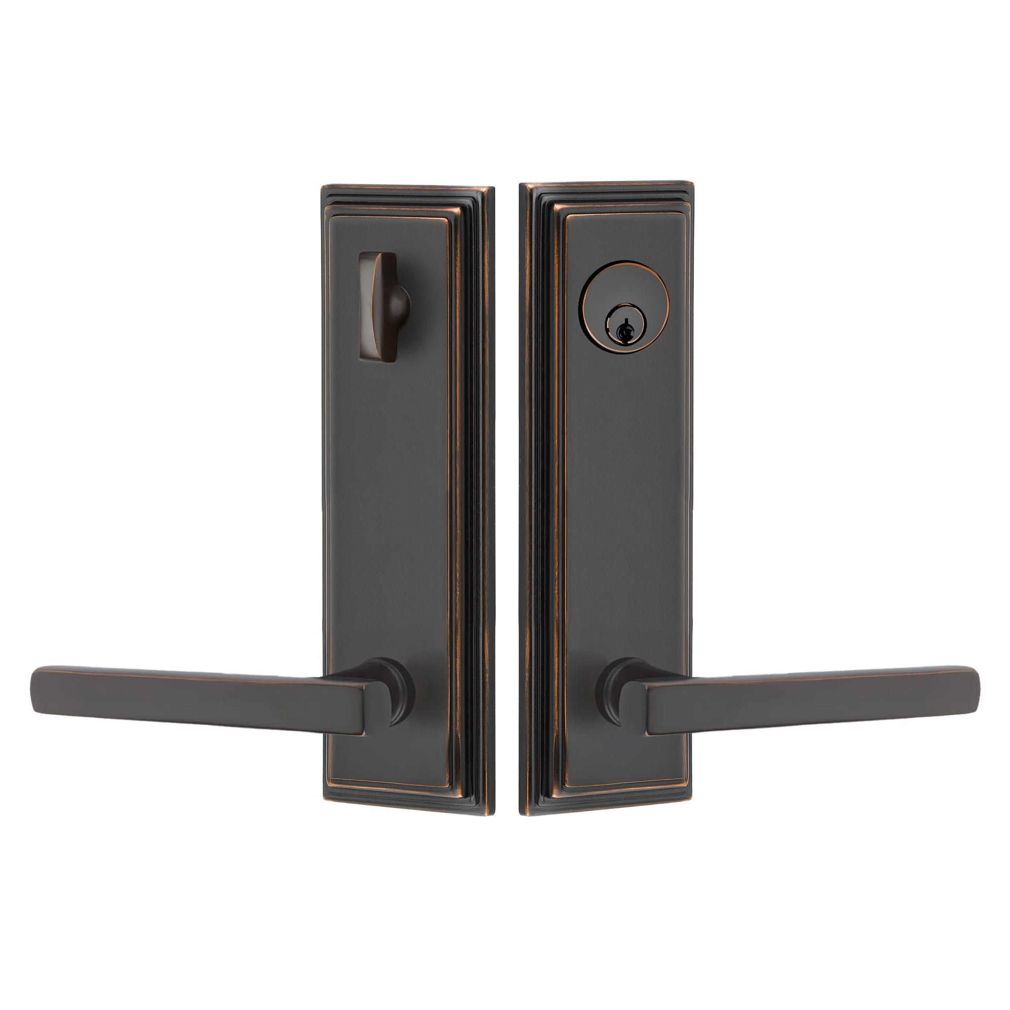 Wilshire Sideplate Entry Lockset by Emtek – Pease Doors: The Door