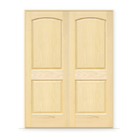 Double Poplar Interior Door System - 2 Panel Archtop