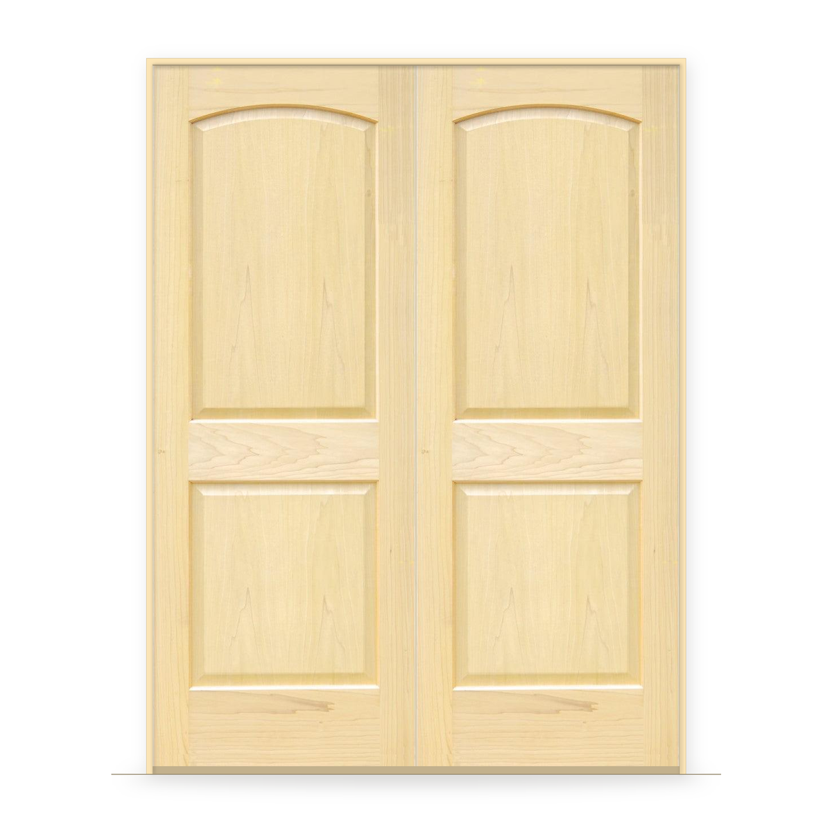 Double Poplar Interior Door System - 2 Panel Archtop