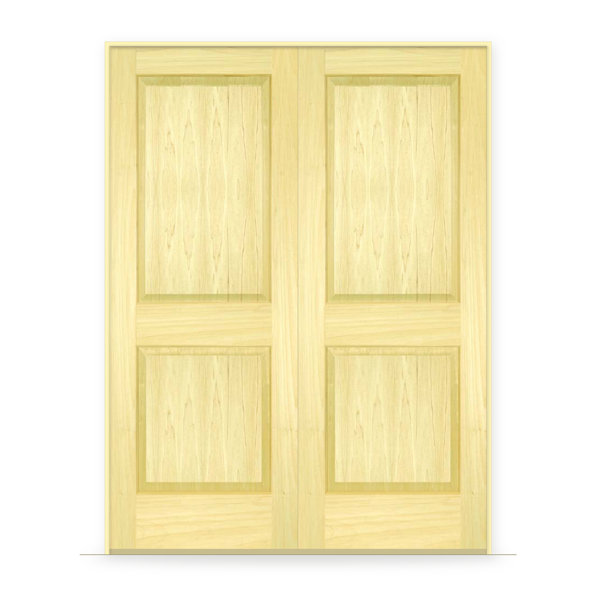 Double Poplar Interior Door System - 2 Panel