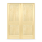 Double Poplar Interior Door System - 2 Panel Shaker