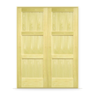 Double Poplar Interior Door System - 3 Panel Equal