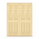 Double Poplar Interior Door System - 6 Panel