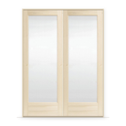 Double Poplar Interior Door System - Full Lite Glass, Frost