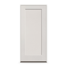Prehung Fiberglass Entry Door System - 1 Panel Shaker, White Satin Smooth