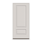 Prehung Fiberglass Entry Door System - 2 Panel 3/4, White Satin Smooth