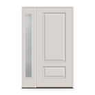 Fiberglass Entry Door System with Sidelite - 2 Panel 3/4, White Satin Smooth