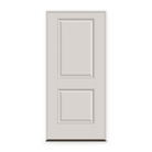 Prehung Fiberglass Entry Door System - 2 Panel ADA, White Satin Smooth