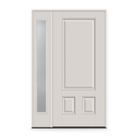 Fiberglass Entry Door System with Sidelite - 3 Panel 3/4, White Satin Smooth