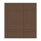 Double Fiberglass Entry Door System - Contemporary 12, Fine Woodgrain